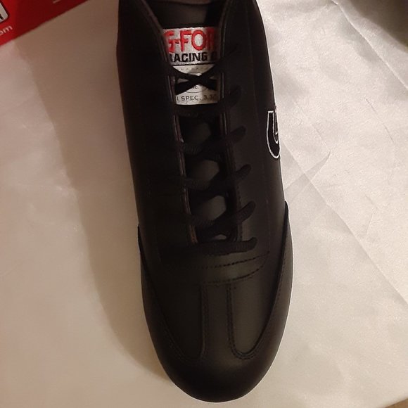 Size 11, G-Force Racing Gear, GF238 Pittsburgh Black Leather Racing Shoe main image 5